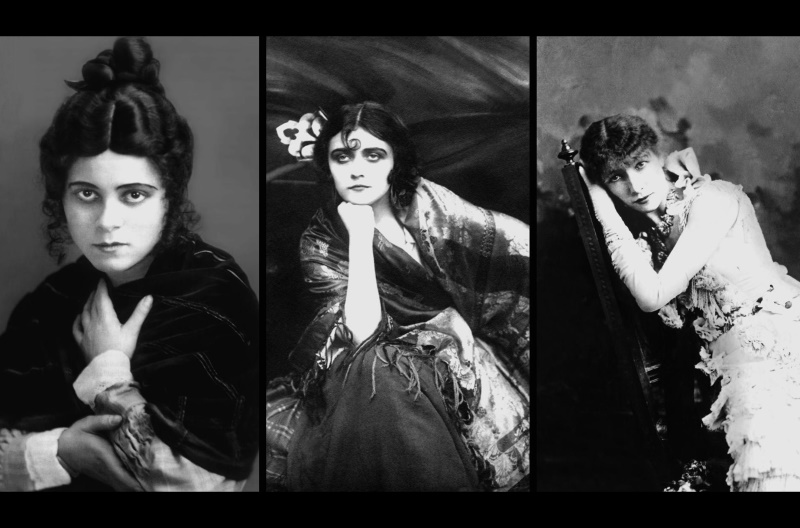Carmen (Mi.), Violetta (re.), Mimi (li.) - drei Opernfiguren aus dem 19. Jahrhundert <br />(© Foto: Arte/Telmondis)