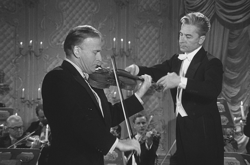 Yehudi Menuhin und Herbert von Karajan <br />(© Foto: Arte/Unitel)